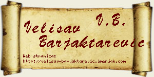 Velisav Barjaktarević vizit kartica